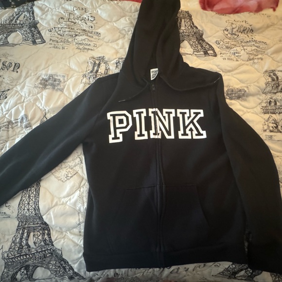 Pink jacket with zipper size small wore once in great condition size small - Picture 2 of 3